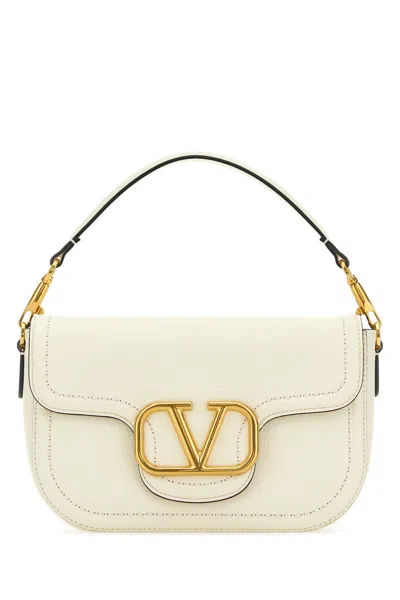 Valentino Garavani Women Ivory Leather Alltime Shoulder Bag