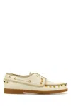 Valentino Garavani Women Ivory Leather Lace-up Shoes