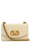 Valentino Leather Shoulder Bag Chain Strap In White