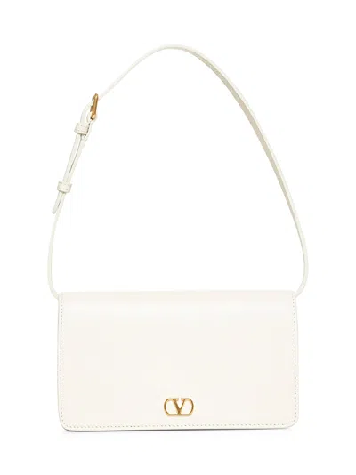 Valentino Garavani Women Ivory Vlogo Signature Mini Shoulder Bag