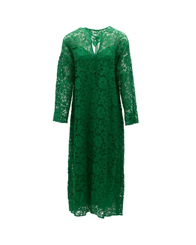 Valentino Garavani Lace Dress In Green