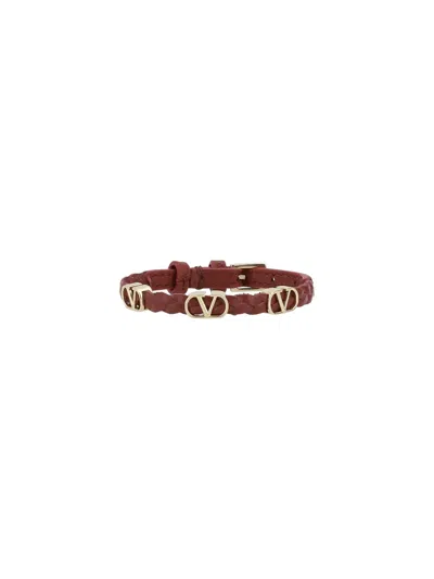 Valentino Garavani Women Leather Bracelet In Red