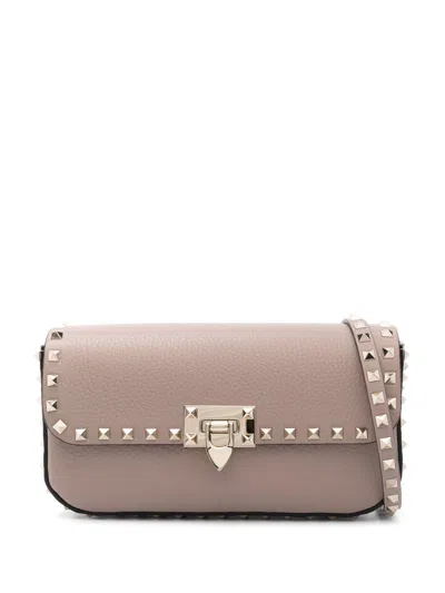 Valentino Garavani Women Leather Rockstud Crossbody Bag In Multicolor