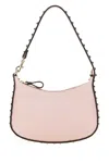 Valentino Garavani Women Light Pink Leather Mini Hobo Rockstud Shoulder Bag In Pink
