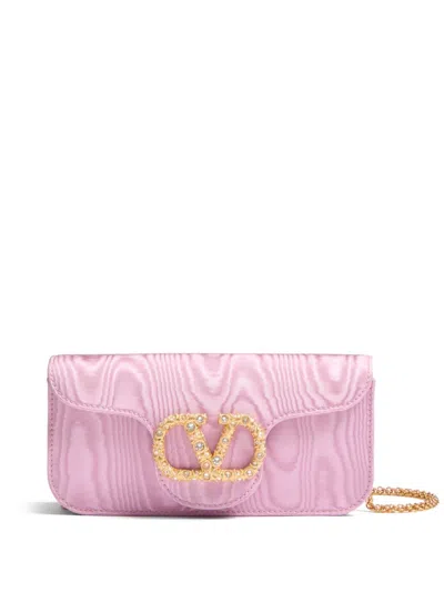 Valentino Garavani Women Locò Moiré Fabric Clutch
