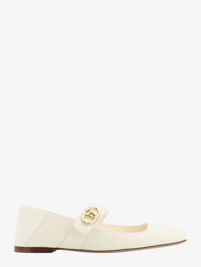 Valentino Garavani Women Mary-jane Leather Ballerinas With Vlogo Signature