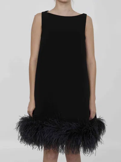 Valentino Black Sleeveless Crewneck Mini Dress
