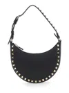 Valentino Garavani Rockstud Leather Mini Hobo Bag In Black