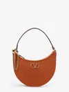 Valentino Garavani Women Mini Hobo Vlogo Signature  Garavani Leather And Rafia Bag With Met