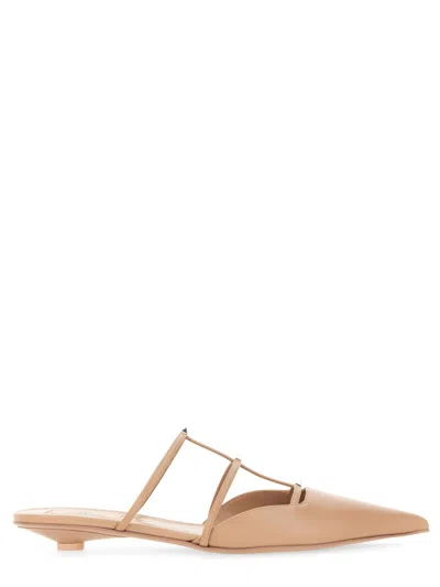 Valentino Garavani Women Mules Rockstud Wispy In Brown