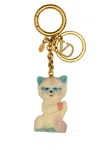 Valentino Portachiavi Le Chat De La Maison Multicolor In Metallo E Nylon Donna