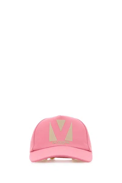 VALENTINO GARAVANI VALENTINO GARAVANI WOMEN PINK COTTON BASEBALL CAP
