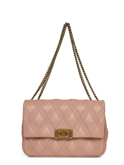 Valentino Garavani Women Pink Large Quiltie 67 Shoulder Bag In Multi