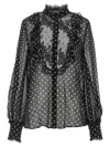 Valentino Garavani Women Polka Dot Shirt In Black