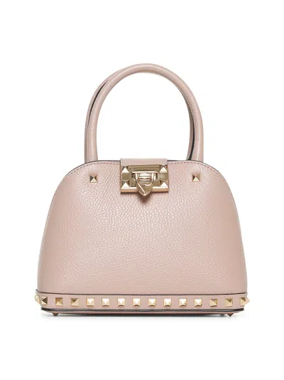 Valentino Garavani Women Poudre Small Rockstud Top Handle Bag