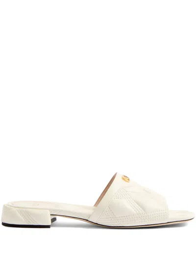 Valentino Garavani Women Quiltie 67 Leather Sandals In Beige
