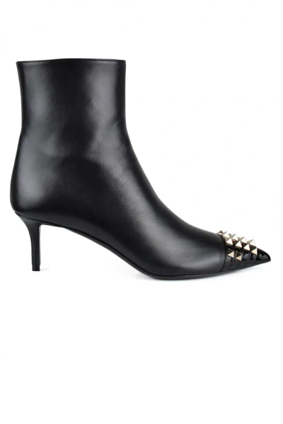 Valentino Garavani Women Rockstud Ankle Boots In Black