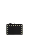 Valentino Rockstud Wallet In Black