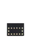 Valentino Garavani Women Rockstud Leather Card Case In Multicolor