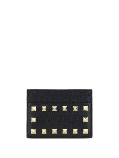 Valentino Garavani Women Rockstud Leather Card Case In Multicolor