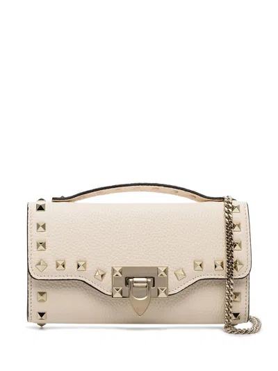 Valentino Garavani Women Rockstud Leather Wallet On Chain In Multicolor