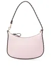 Valentino Garavani Women Light Pink Leather Mini Hobo Rockstud Shoulder Bag In Multicolor