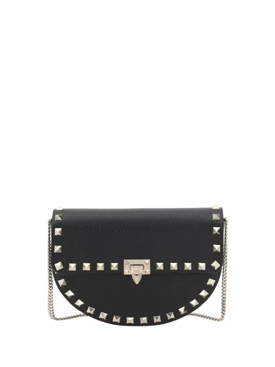 Valentino Garavani Women Rockstud Mini Shoulder Bag In Black