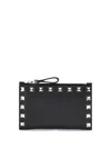 Valentino Rockstud Wallet In Black