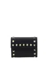 Valentino Rockstud Wallet In Black