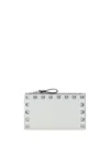 Valentino Rockstud Garavani Rockstud French Wallet In Silver