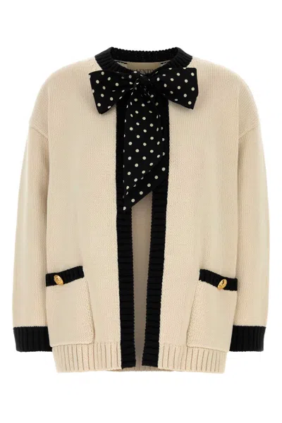 Valentino Garavani Women's Sand Cotton-blend Cardigan In Neutral