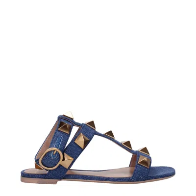 Valentino Garavani Women's Sandals Fabric Blue/denim