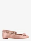 Valentino Garavani Women Satin Ballerinas With Iconic Studs In Pink
