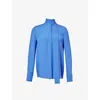 VALENTINO HIGH-NECK LONG-SLEEVE SILK SHIRT