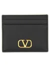 Valentino Garavani Women Signature Vlogo Card Holder In Black