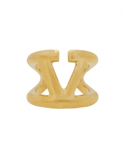 Valentino Garavani Women Signature Vlogo Ring In Gold