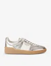 Valentino Village High-top Sneakers With Unique Leather Imperfections In Silver