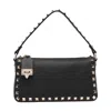 Valentino Garavani Women Small Rockstud Shoulder Bag In Black