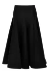 Valentino Crepe Couture Wool-blend Midi Skirt In Black