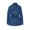 Valentino Garavani Women Solid Sahariana In Denim In Blue