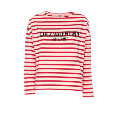 Valentino Garavani Women Striped Chez  Long-sleeves T-shirt