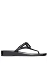 Valentino Garavani Vlogo Signature Rubber Thong Sandal In Black