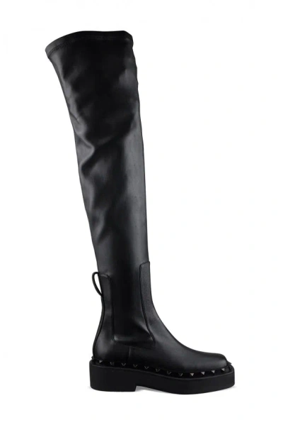 Valentino Garavani Women Thigh-high Boots In Black