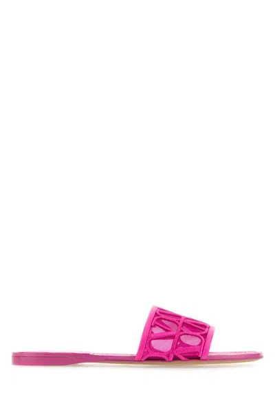 Valentino Garavani Women Toile Iconographe And Mesh Slippers