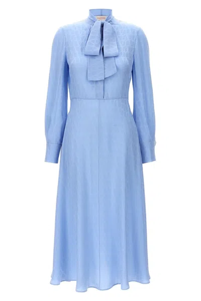 Valentino Garavani Women 'toile Iconographe' Dress In Blue