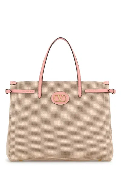 Valentino Garavani Women Two-tone Canvas Antibes Shopping Bag In Multicolor