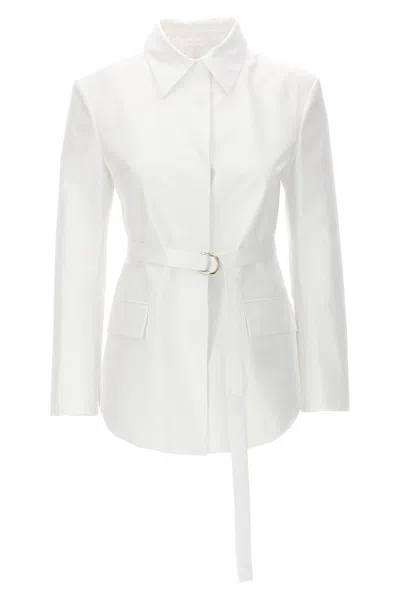 Valentino Belt Jacket Blazer And Suits In White