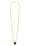 Valentino Garavani Coeur Royal Necklace In Metal Enamel And Beads Woman Multicolour Uni In White
