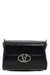 Valentino Small Rectangular Shoulder Bag With Chain Strap In Black
