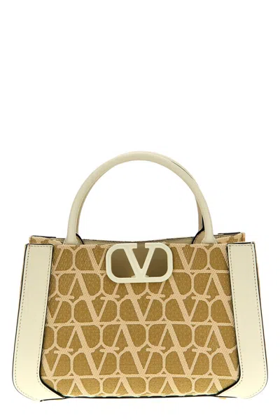Valentino Garavani Women  'toile Iconographe Handbag In Cream